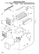 ICE MAKER Diagram and Parts List for GS2SHAXLB02  Whirlpool Refrigerator