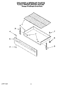 DRAWER & BROILER PARTS Diagram and Parts List for  Whirlpool Range