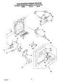 DISPENSER FRONT Diagram and Parts List for GD5SHGXLQ00  Whirlpool Refrigerator