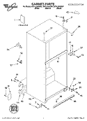 CABINET, LITERATURE Diagram and Parts List for ET21LKXHT01  Whirlpool Refrigerator