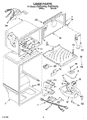 LINER Diagram and Parts List for ET8MTMXKT00  Whirlpool Refrigerator