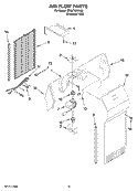 AIR FLOW PARTS Diagram and Parts List for  Whirlpool Refrigerator