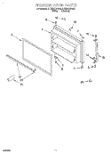 FREEZER DOOR, LIT/OPTIONAL Diagram and Parts List for ET22DKXFW00  Whirlpool Refrigerator