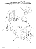 DISPENSER FRONT Diagram and Parts List for GS2SHAXLQ01  Whirlpool Refrigerator
