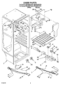 LINER PARTS Diagram and Parts List for ET6WSMYKQ01  Whirlpool Refrigerator