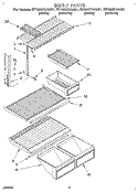 SHELF Diagram and Parts List for ET18NKXAW01  Whirlpool Refrigerator