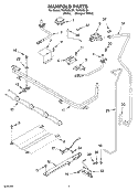 MANIFOLD PARTS Diagram and Parts List for TGP325LW1  Estate Range