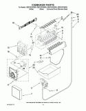 ICEMAKER PARTS Diagram and Parts List for GB2FHDXWB00  Whirlpool Refrigerator