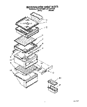 REFRIGERATOR SHELF Diagram and Parts List for ED27DQXAW03  Whirlpool Refrigerator