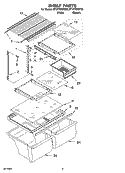 SHELF PARTS, OPTIONAL PARTS Diagram and Parts List for ET1FTEXSQ00  Whirlpool Refrigerator