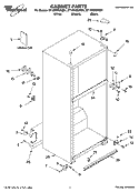 CABINET PARTS Diagram and Parts List for ET1MHMXRQ01  Whirlpool Refrigerator