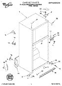 CABINET Diagram and Parts List for ET20TKXDW03  Whirlpool Refrigerator