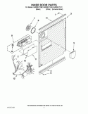 INNER DOOR PARTS Diagram and Parts List for  Whirlpool Dishwasher