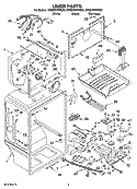 LINER PARTS Diagram and Parts List for GR2SHWXVB00  Whirlpool Refrigerator