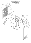 AIR FLOW Diagram and Parts List for GD25SFXHS03  Whirlpool Refrigerator