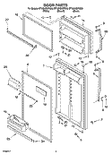 DOOR PARTS Diagram and Parts List for ET1MHMXRT00  Whirlpool Refrigerator