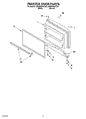 FREEZER DOOR, OPTIONAL Diagram and Parts List for GR9SHMXKQ00  Whirlpool Refrigerator