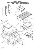 SHELF PARTS Diagram and Parts List for GR9FHTXVQ00  Whirlpool Refrigerator