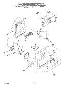 DISPENSER FRONT Diagram and Parts List for GD2NHGXKB01  Whirlpool Refrigerator