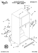 CABINET Diagram and Parts List for ET18TMXDW00  Whirlpool Refrigerator
