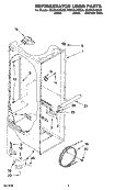 REFRIGERATOR LINER PARTS Diagram and Parts List for GS2SHAXSS00  Whirlpool Refrigerator