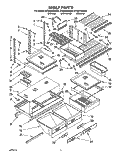 SHELF, LIT/OPTIONAL Diagram and Parts List for ET22DKXAB04  Whirlpool Refrigerator