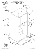 CABINET, LITERATURE Diagram and Parts List for ET18NMXJW00  Whirlpool Refrigerator