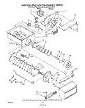 MOTOR AND ICE CONTAINER Diagram and Parts List for  Whirlpool Refrigerator