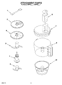 ATTACHMENT PARTS Diagram and Parts List for  KitchenAid Food Processor