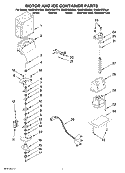 MOTOR AND ICE CONTAINER PARTS Diagram and Parts List for GS6SHEXNQ04  Whirlpool Refrigerator