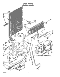 UNIT Diagram and Parts List for ET18PKXSW00  Whirlpool Refrigerator