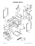 CHASSIS PARTS Diagram and Parts List for  Whirlpool Range