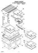 SHELF PARTS, OPTIONAL PARTS Diagram and Parts List for ET8LFKXKT05  Whirlpool Refrigerator