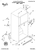 CABINET Diagram and Parts List for ET18HNXDW01  Whirlpool Refrigerator