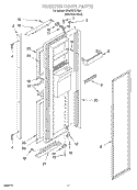 FREEZER DOOR Diagram and Parts List for GD22SFXHS04  Whirlpool Refrigerator