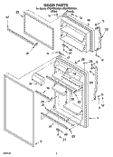 DOOR PARTS Diagram and Parts List for ET8WTMXKT06  Whirlpool Refrigerator