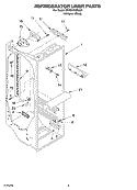REFRIGERATOR LINER Diagram and Parts List for GD2SHKXKQ01  Whirlpool Refrigerator