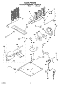UNIT Diagram and Parts List for ET8GHMXLQ00  Whirlpool Refrigerator