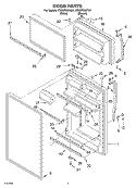 DOOR Diagram and Parts List for ET8MTEXKQ01  Whirlpool Refrigerator