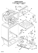 LINER Diagram and Parts List for ET1MTKXKQ01  Whirlpool Refrigerator