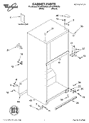 CABINET, LITERATURE Diagram and Parts List for ET1WTKXKT01  Whirlpool Refrigerator