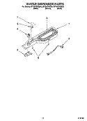WATER DISPENSER PARTS, OPTIONAL PARTS Diagram and Parts List for GT1SHTXMB04  Whirlpool Refrigerator