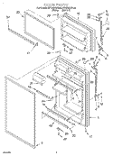 DOOR Diagram and Parts List for ET18GKXFW01  Whirlpool Refrigerator