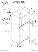 CABINET PARTS Diagram and Parts List for ET4WSMYKQ04  Whirlpool Refrigerator