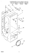 REFRIGERATOR LINER Diagram and Parts List for GD25DFXFW01  Whirlpool Refrigerator