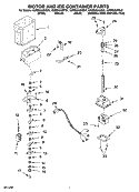 MOTOR AND ICE CONTAINER PARTS Diagram and Parts List for GD5SHAXNT01  Whirlpool Refrigerator