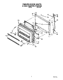 FREEZER DOOR Diagram and Parts List for ET20GMXZN00  Whirlpool Refrigerator