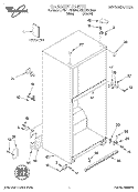 CABINET, LITERATURE Diagram and Parts List for ET21LKXHW00  Whirlpool Refrigerator