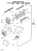 ICEMAKER PARTS Diagram and Parts List for GD5RHAXNL01  Whirlpool Refrigerator