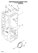 REFRIGERATOR LINER PARTS Diagram and Parts List for GD5YHEXLS01  Whirlpool Refrigerator